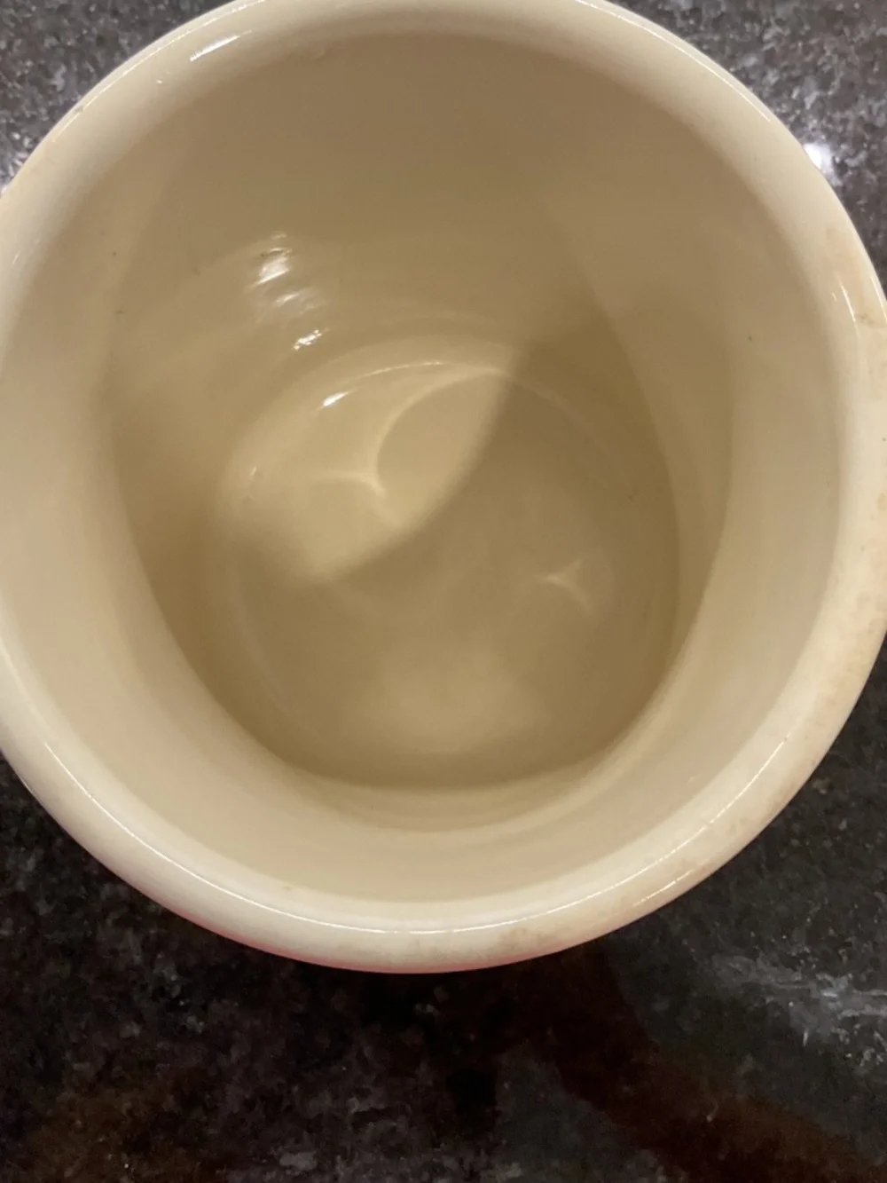Pottery Crock Blue Stripe 2 Quart Utensil Holder